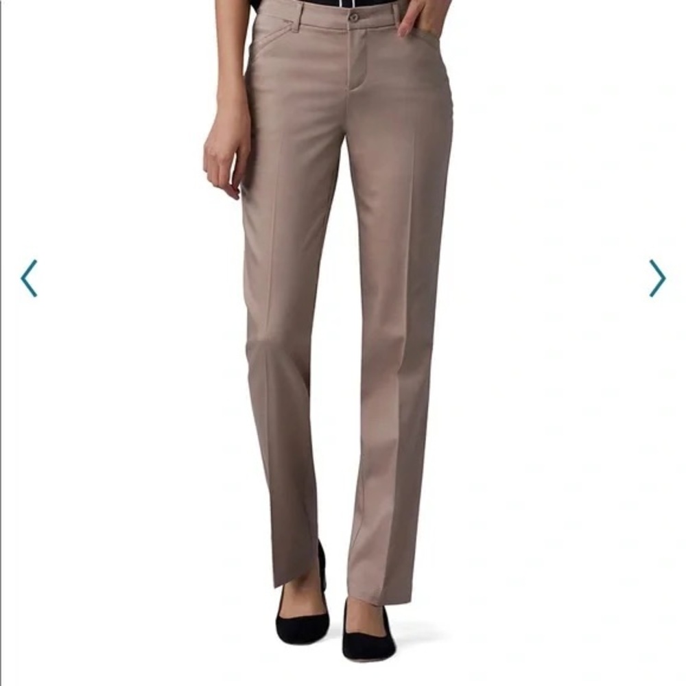Lee Women's Flex Motion Regular Fit Mid Rise Trouser Size 10 Long